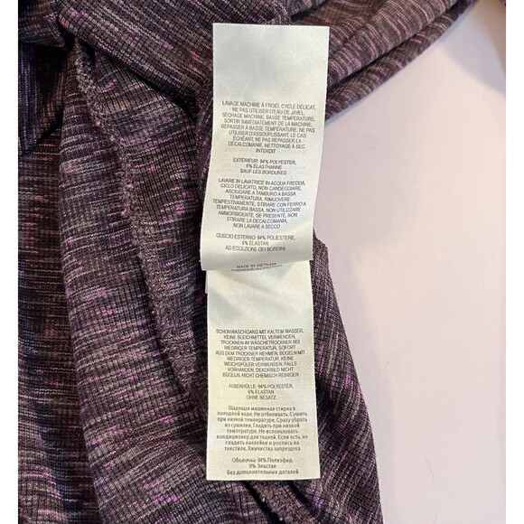 Columbia Womens Size Medium Purple Space Dye 1/4 Zip Pullover Knit Ruched Sleeve - Picture 9 of 10